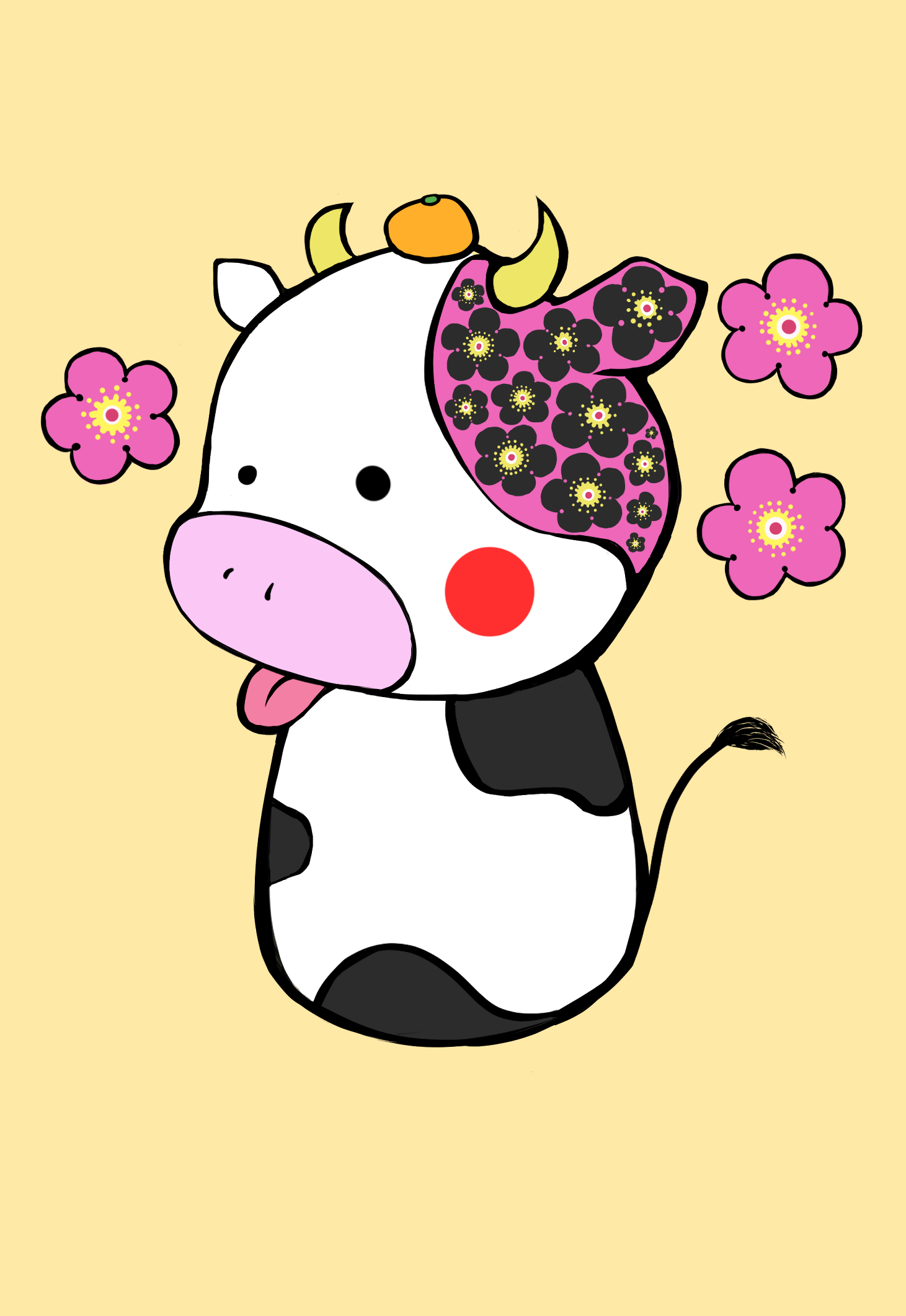 Cow and Plum Blossom, 2021